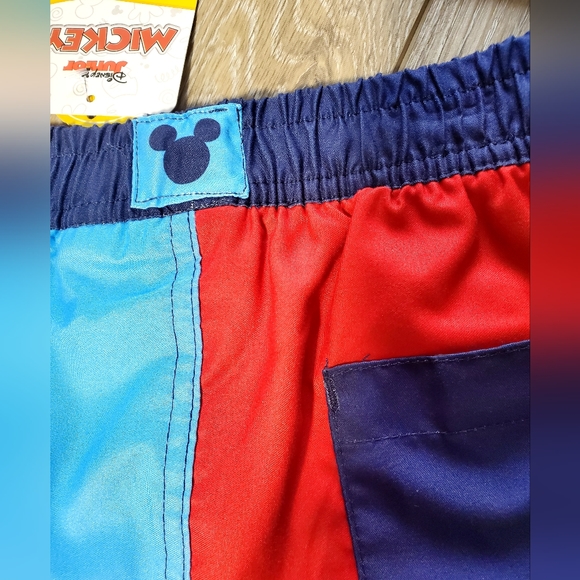 🇺🇲Disney's Mickey toddler boys swim trunks blue, red Size 3T - Picture 6 of 7